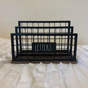 Rae Dunn Desktop Letter Holder “LETTERS.”